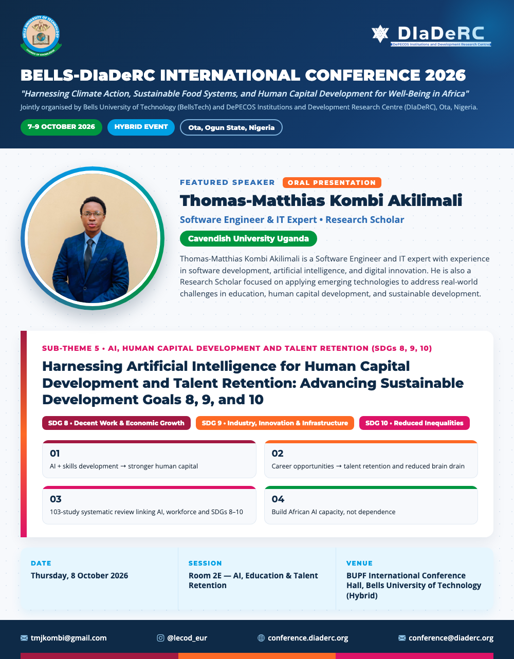Example speaker poster — T.-M. K. Akilimali